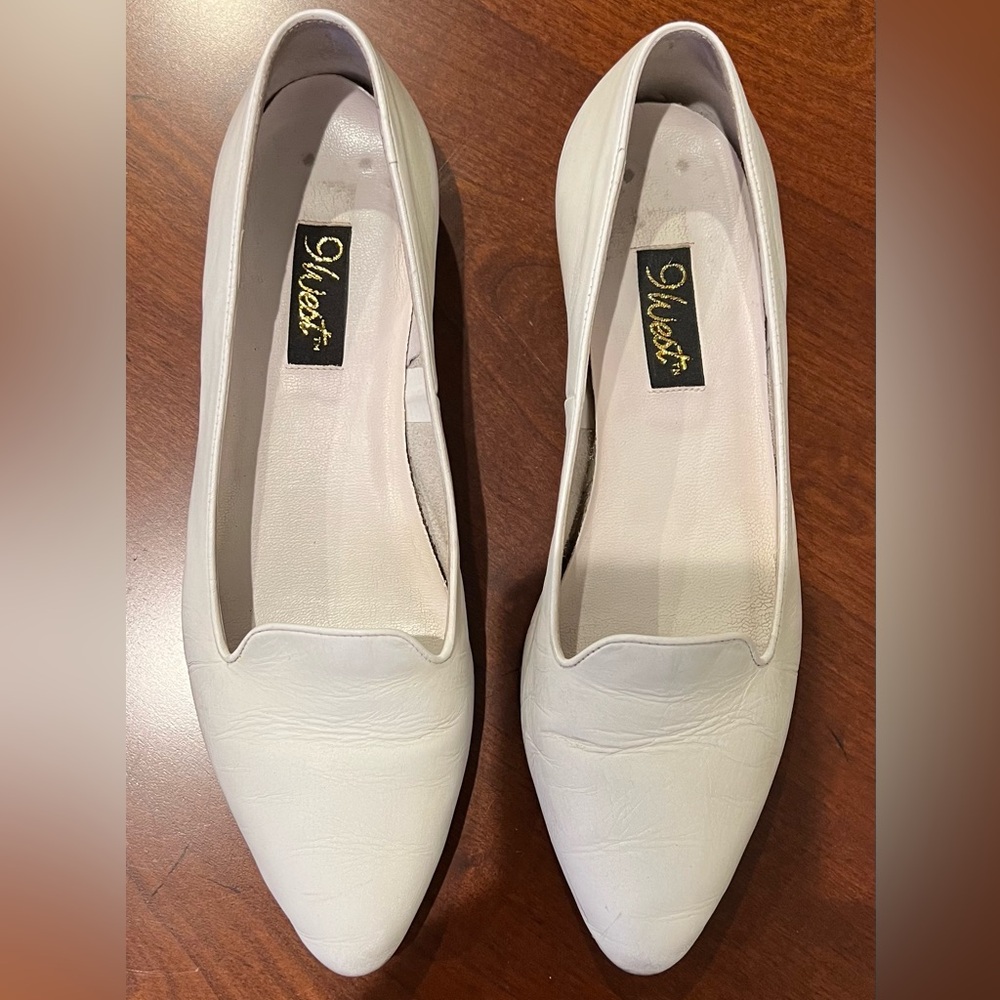 Nine West Women's Classic White Flats